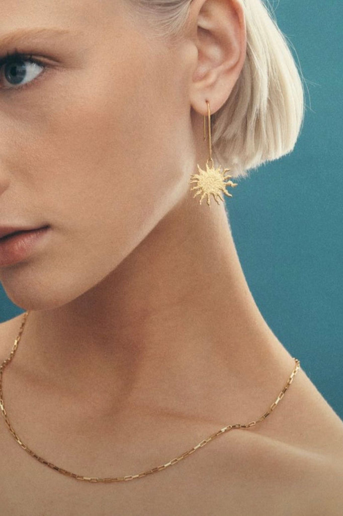 Soleil Earrings Gold - One Palm Studio