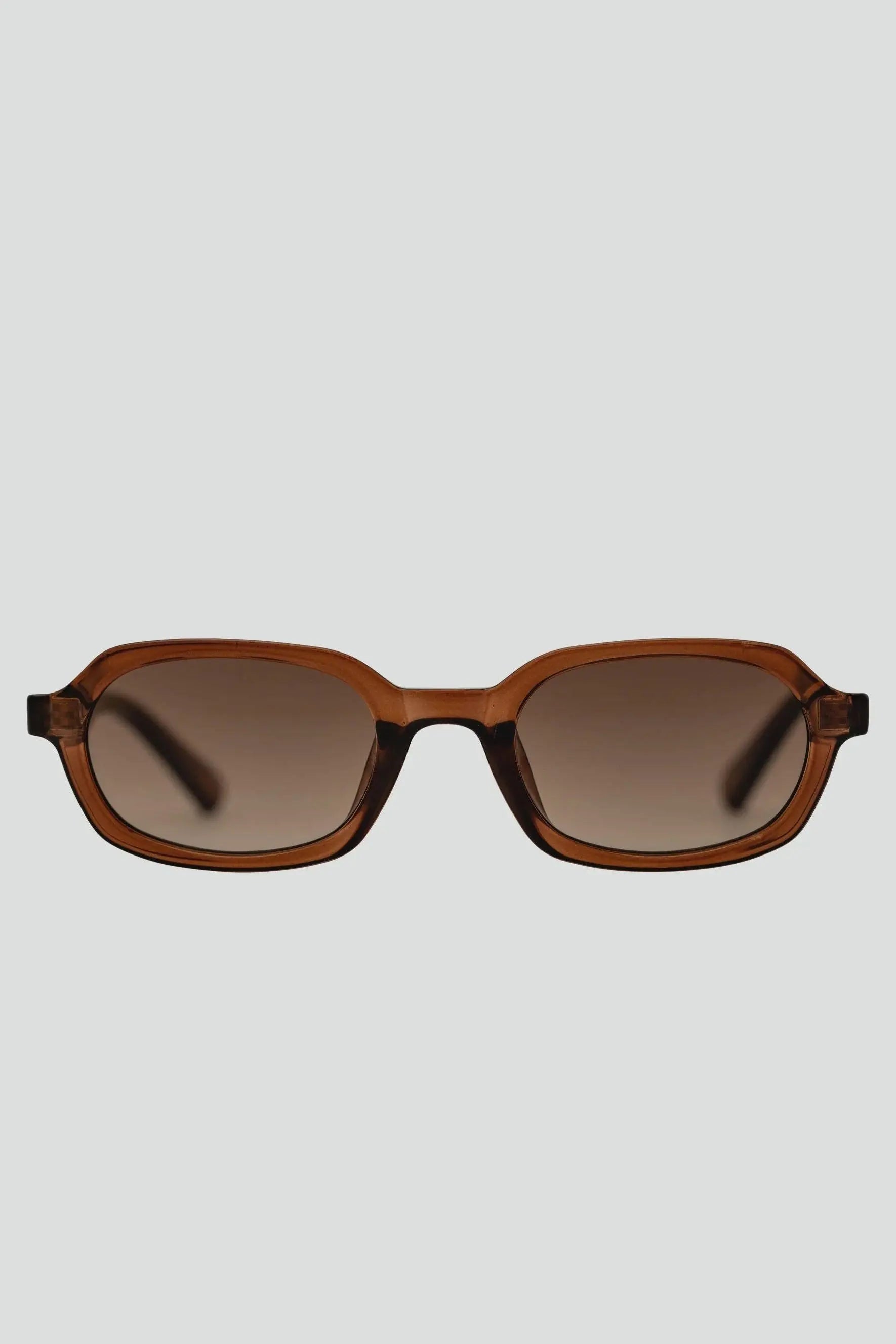 Abby Hexagon Sunglasses Transparent Maple – One Palm Studio