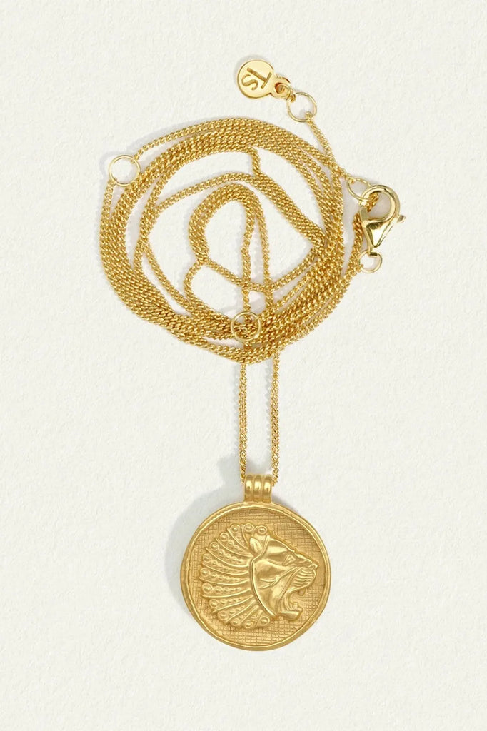 Babylon Coin Necklace Gold - One Palm Studio