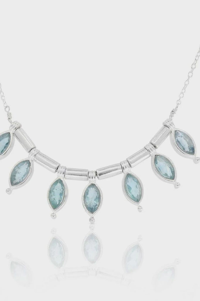 Rising Apatite Silver Necklace - One Palm Studio