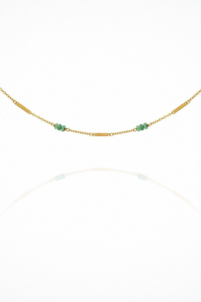 Quinn Emerald Necklace - One Palm Studio