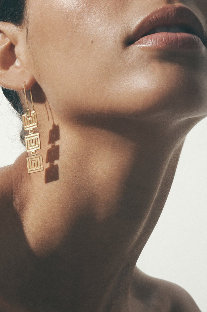 Ariadne Earrings Gold - One Palm Studio