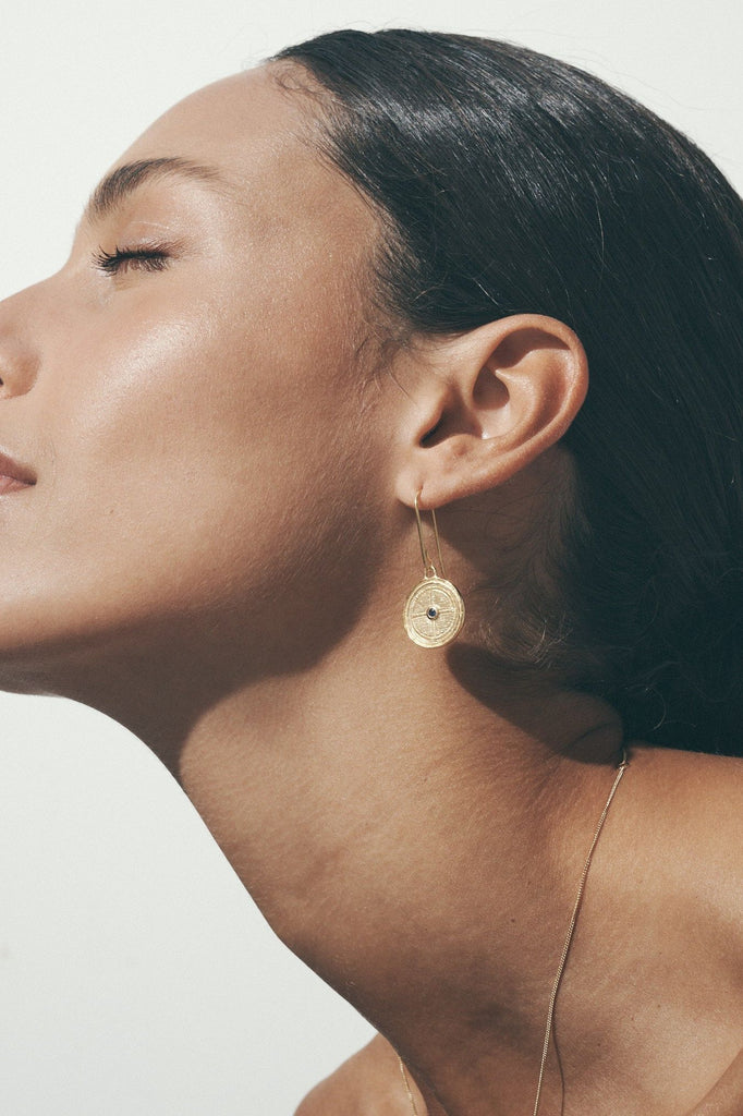 Kiva Earrings Gold - One Palm Studio