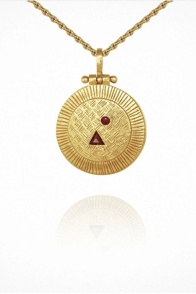 Pyra Locket Necklace Gold - One Palm Studio
