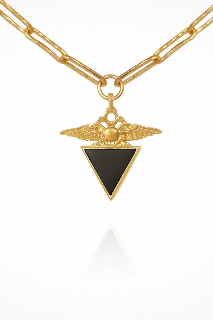 Empire Onyx Necklace GOLD - One Palm Studio
