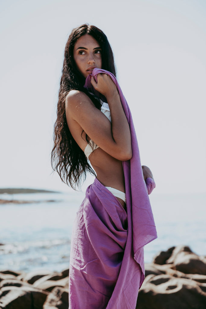 Sarong Purple Orchid - One Palm Studio