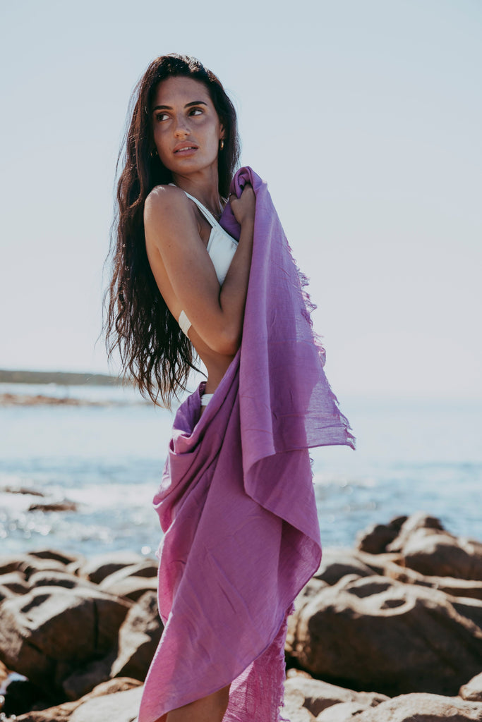 Sarong Purple Orchid - One Palm Studio