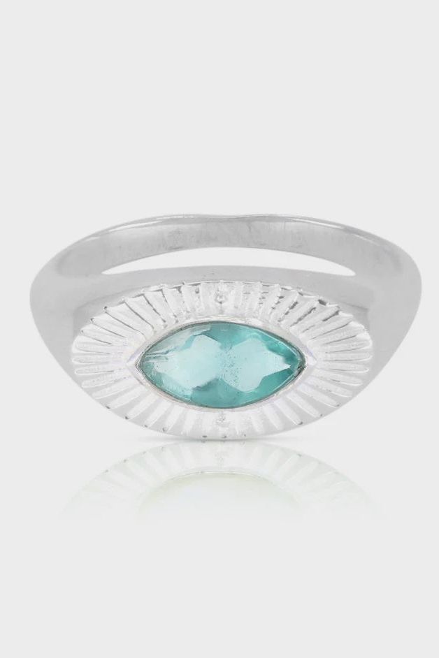 Radiance Apatite Silver Ring - One Palm Studio
