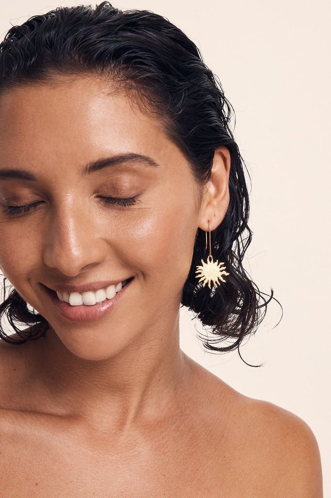 Soleil Earrings Gold - One Palm Studio