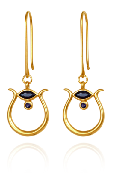 Hathor Earrings Gold - One Palm Studio