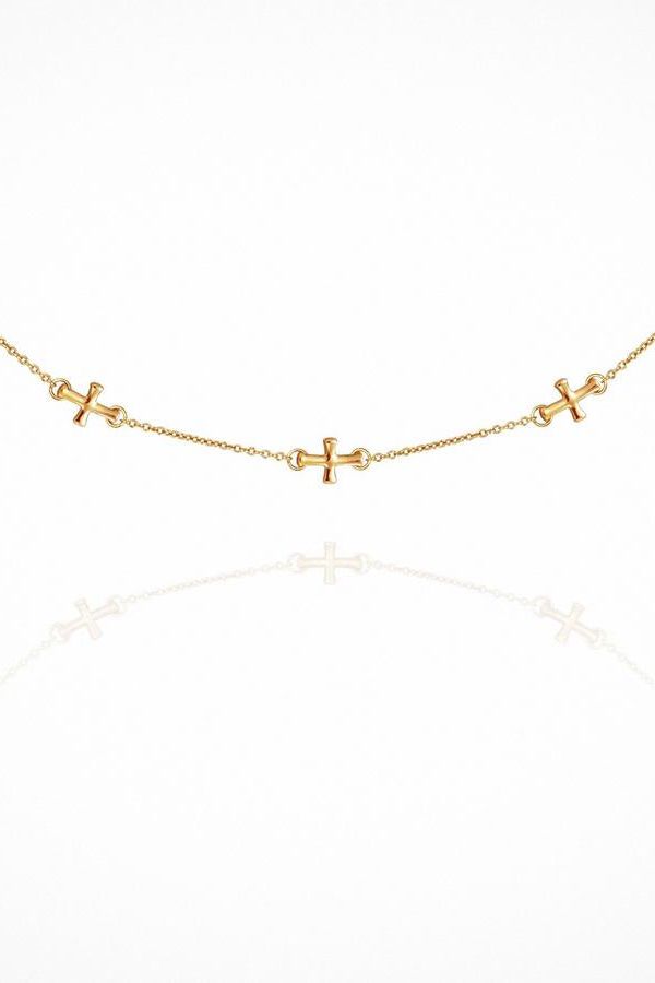 Cross Necklace Gold - One Palm Studio