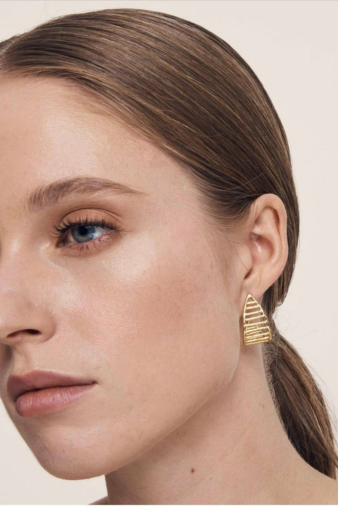 Allegra Earrings Gold - One Palm Studio