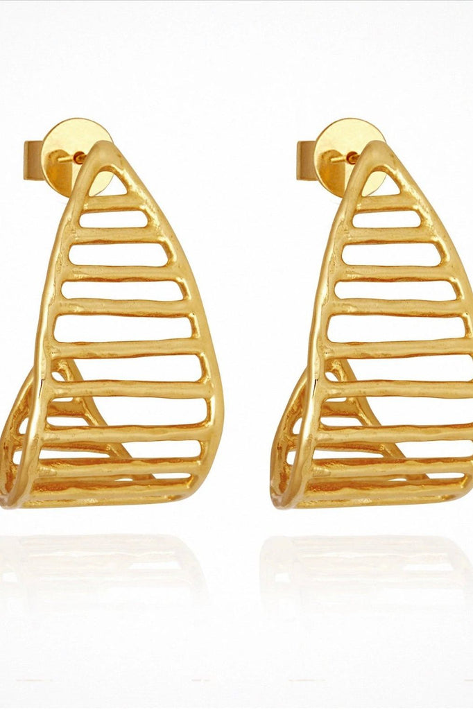 Allegra Earrings Gold - One Palm Studio