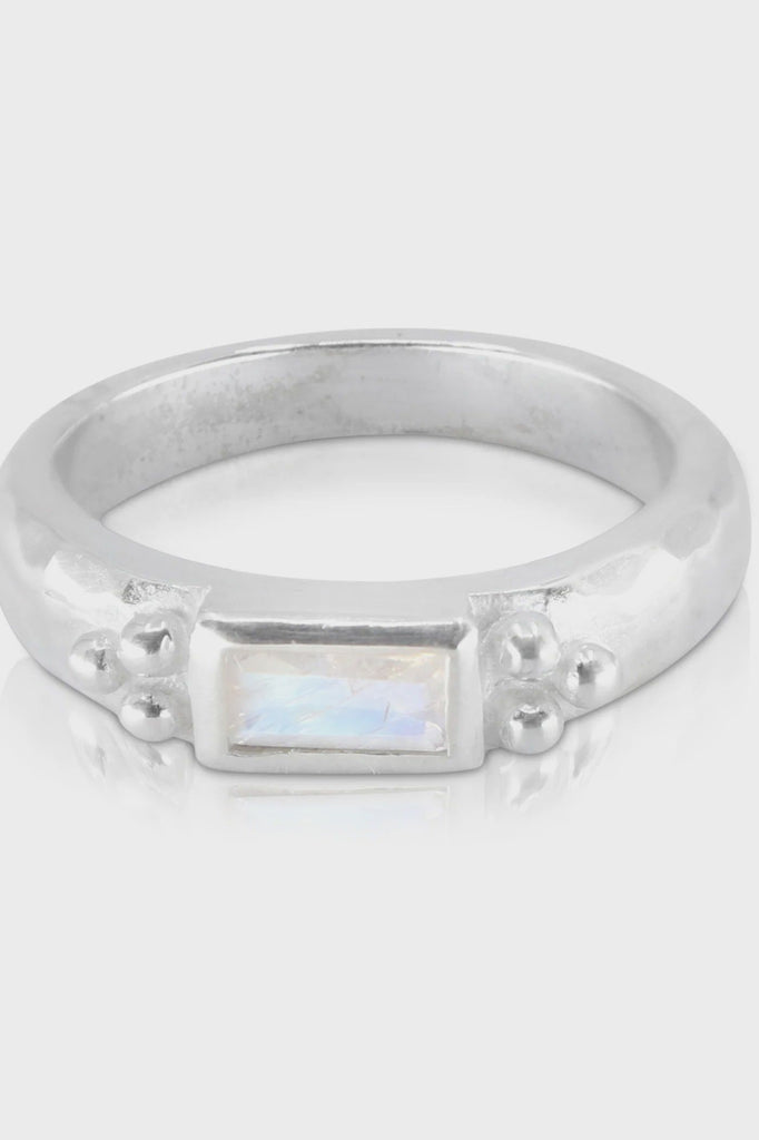 Reverence Aqua Chalcedony Silver Ring - One Palm Studio