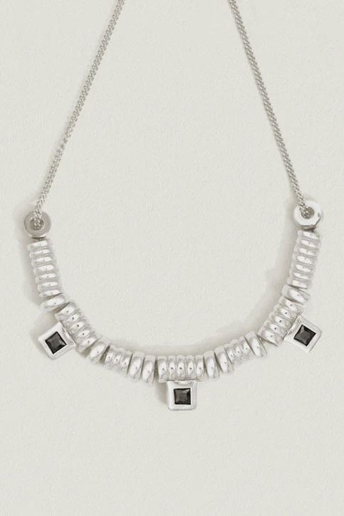 HEBE NECKLACE SPINEL SILVER - One Palm Studio